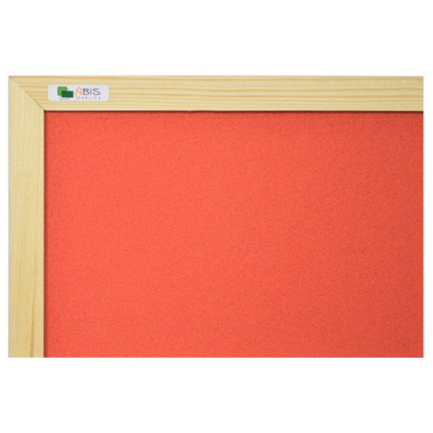 RED cork board 90x120cm with a wooden frame