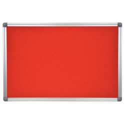 RDEČA tekstilna oglasna tabla 90x120cm z aluminijastim okvirjem DecoLine