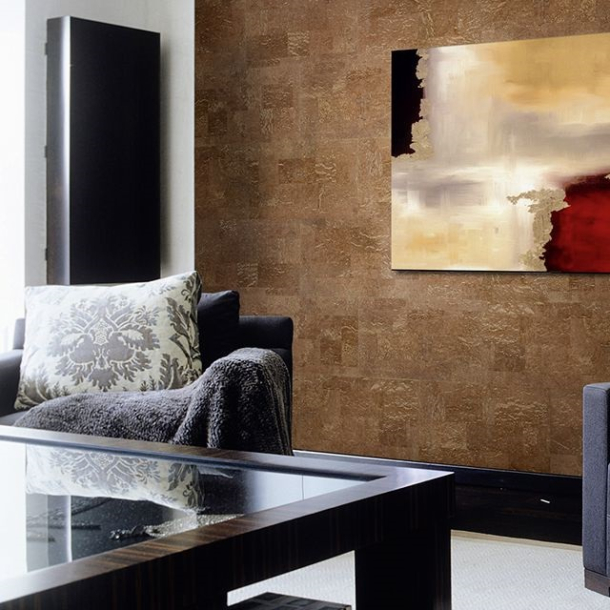 Decorative cork wall tiles MALTA CHESTNUT 3x300x600mm - package 1,98 m2