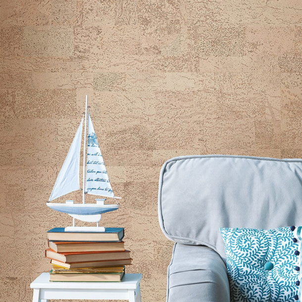 Decorative cork wall tiles MALTA CHAMPAGNE 3x300x600mm - package 1,98 m2 - BESTSELLER!
