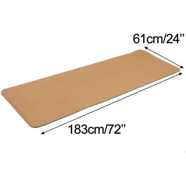 Natuurlijk en comfortabel Kurk Yoga Mat 61x183cm - BESTSELLER!