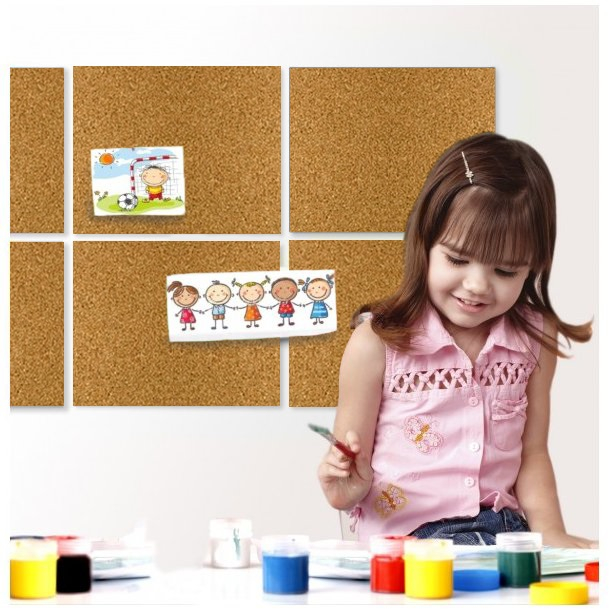 Self adhesive NATURAL cork board wall 610  455  5mm - BESTSELLER!