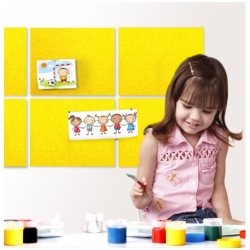 Self adhesive YELLOW cork board wall 610  455  5mm