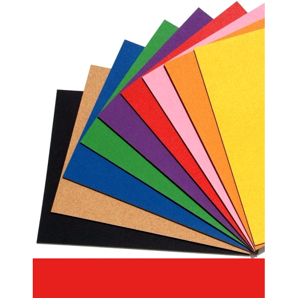 Zelfklevende ROOD kurk prikbord 5x455x610mm