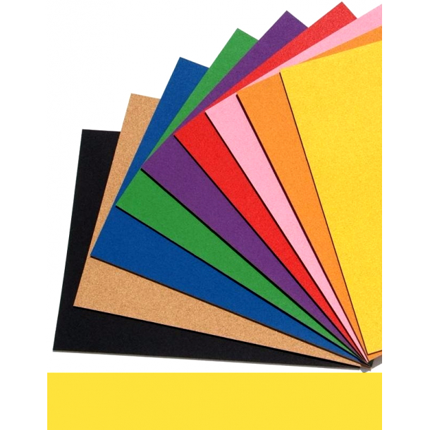 Self adhesive YELLOW cork board wall 610  455  5mm