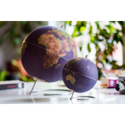 Large coloured natural cork globe 25cm - perfect for any globetrotter and travel enthusiast!