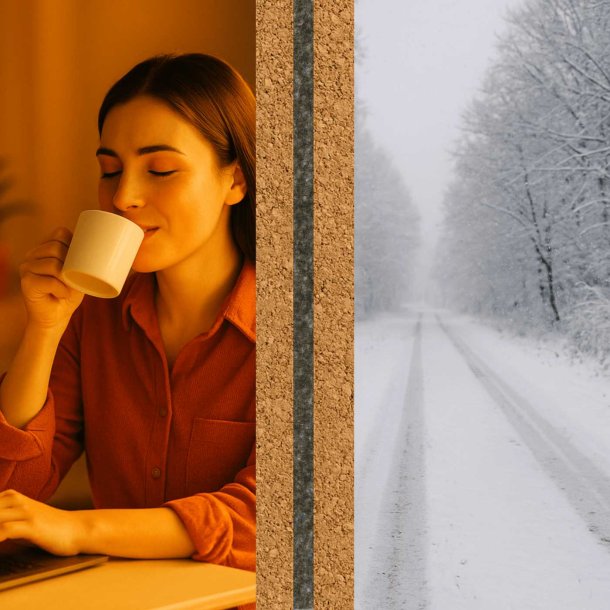 Varmeisolasjonspaneler ThermoKork Pro kork og PU 17x500x1000mm