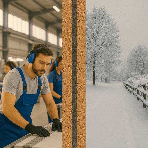 Varmeisolasjonspaneler ThermoKork Home kork og PU 13x500x1000mm