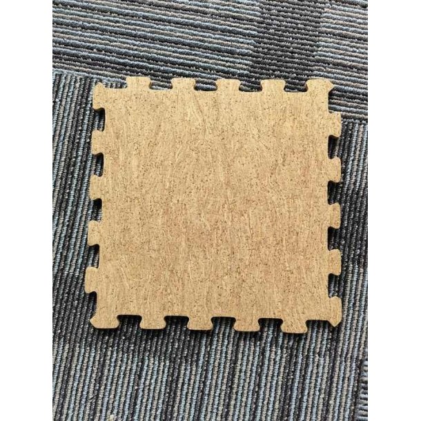 Waterdichte natuurkurkpuzzels 6x300x300mm - vloer voor kinderen, gym, oefeningen, sauna, enz.