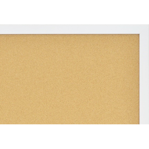 WHITE MDF framed cork pin board 50x80cm