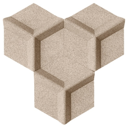 Liege mural BLANC (RAL 9001) 3D HONEYCOMB