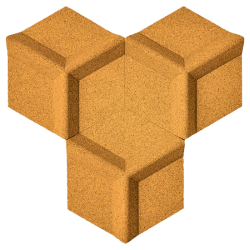 Liege mural JAUNE 3D HONEYCOMB