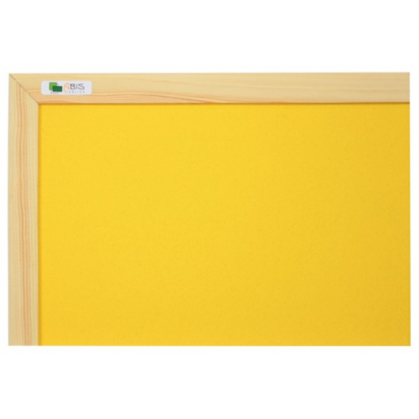 YELLOW cork board 90x120cm with a wooden frame