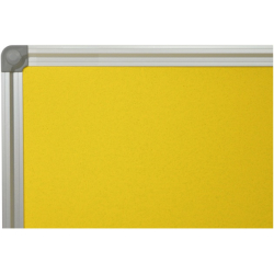 YELLOW cork memo board 50x80cm with an aluminium DecoLine frame