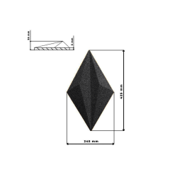 3D LINE ANTHRAZIT - dekorative und exklusive Korkwand