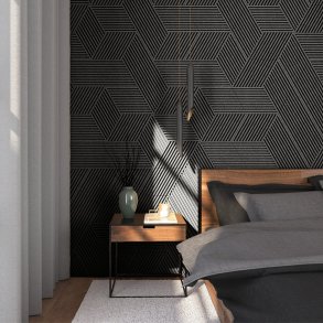 Korkki seinlevyt ANTRASIITTI 3D STRIPE