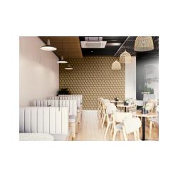 Sughero per pareti IVORY (RAL 1015) 3D HONEYCOMB
