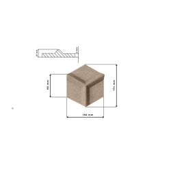 Sughero per pareti GRIGIO BEIGE (RAL 7006) 3D HONEYCOMB