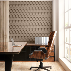 Sughero per pareti GRIGIO BEIGE (RAL 7006) 3D HONEYCOMB