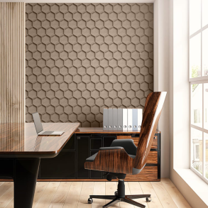 Sughero per pareti GRIGIO BEIGE (RAL 7006) 3D HONEYCOMB