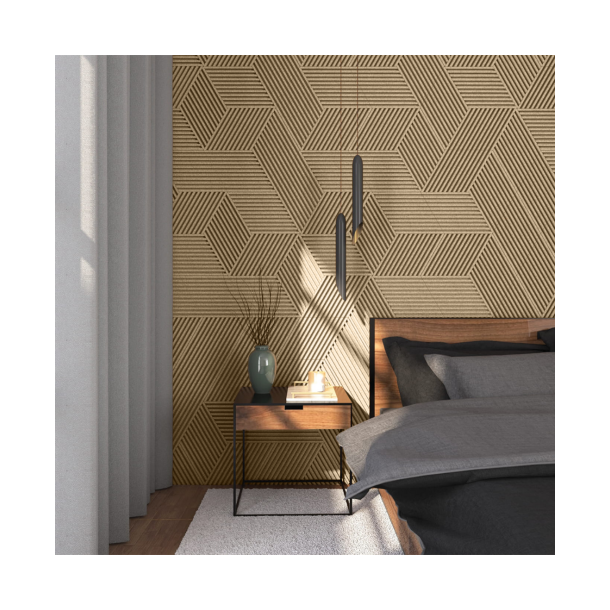 3D STRIPE BEIGE (RAL1001) - dekorative und exklusive Korkwand