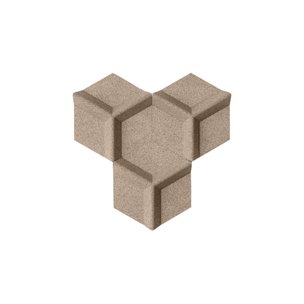 Sughero per pareti GRIGIO BEIGE (RAL 7006) 3D HONEYCOMB