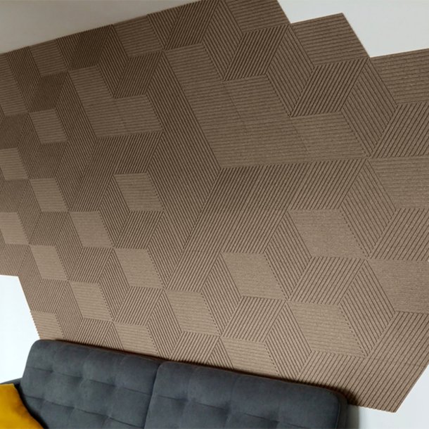 Liege mural GRIS BEIGE (RAL 1019) 3D STRIPE