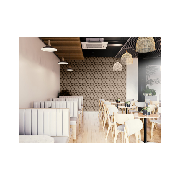 Sughero per pareti GRIGIO BEIGE (RAL 7006) 3D HONEYCOMB