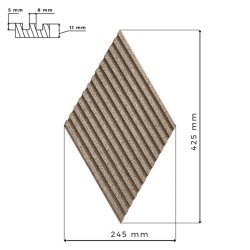 Liege mural GRIS BEIGE (RAL 1019) 3D STRIPE