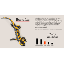 Suelo de corcho AVEIRO 4x300x300mm (sin acabado) - precio por 0,81m