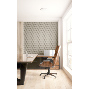 Decoratieve kurkwand WIT (RAL 9001) 3D HONEYCOMB
