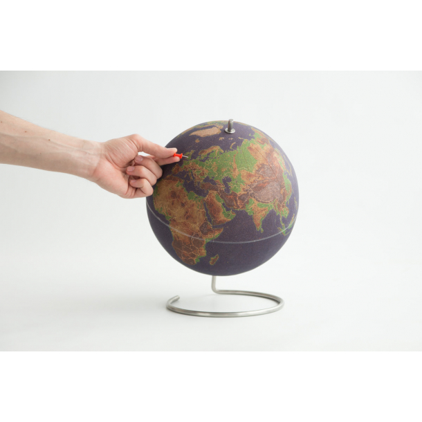 Large coloured natural cork globe 25cm - perfect for any globetrotter and travel enthusiast!
