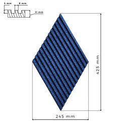 3D STRIPE BLAU - exklusiver und dekorativer Wandkork