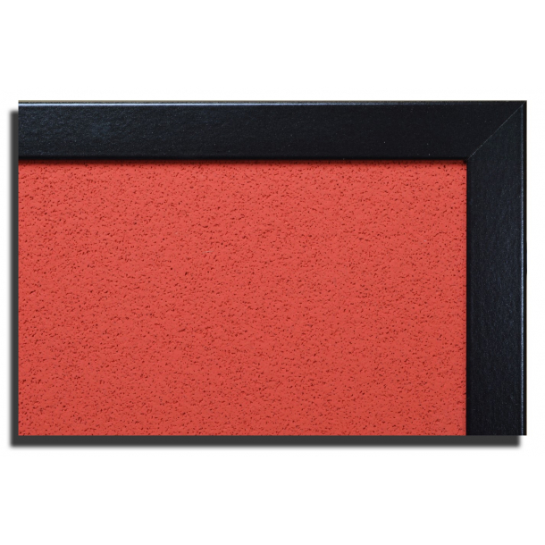 ROOD kurkbord 60x90cm in ZWARTE MDF-lijst