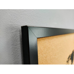 Bacheca in sughero con mappa del mondo 60x90cm nero - BESTSELLER!