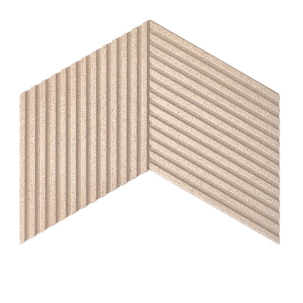 3D STRIPE WEISS - exklusiver und dekorativer Wandkork (in Anlehnung an RAL 9001)