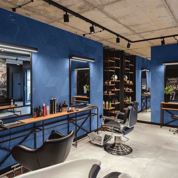 3D STRIPE BLAU - exklusiver und dekorativer Wandkork