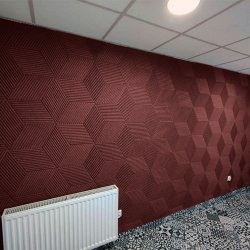 Liege mural BORDEAUX (RAL 3004) 3D STRIPE