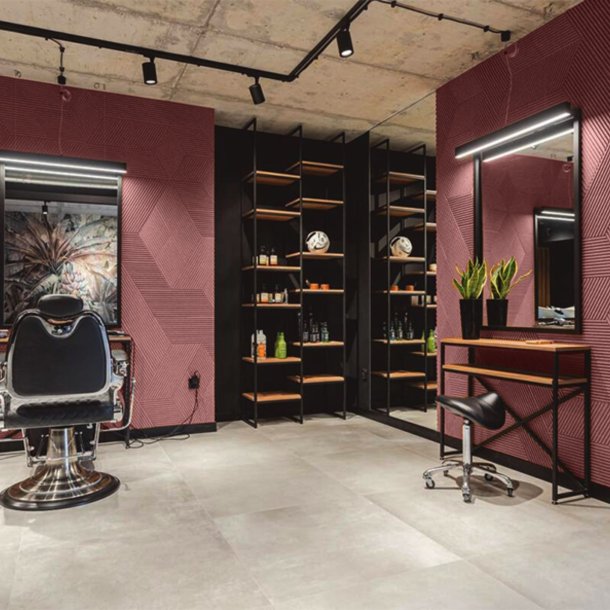 Liege mural BORDEAUX (RAL 3004) 3D STRIPE