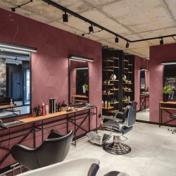 Liege mural BORDEAUX (RAL 3004) 3D STRIPE