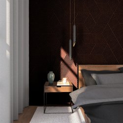 Decoratieve kurkwand BRUIN 3D STRIPE