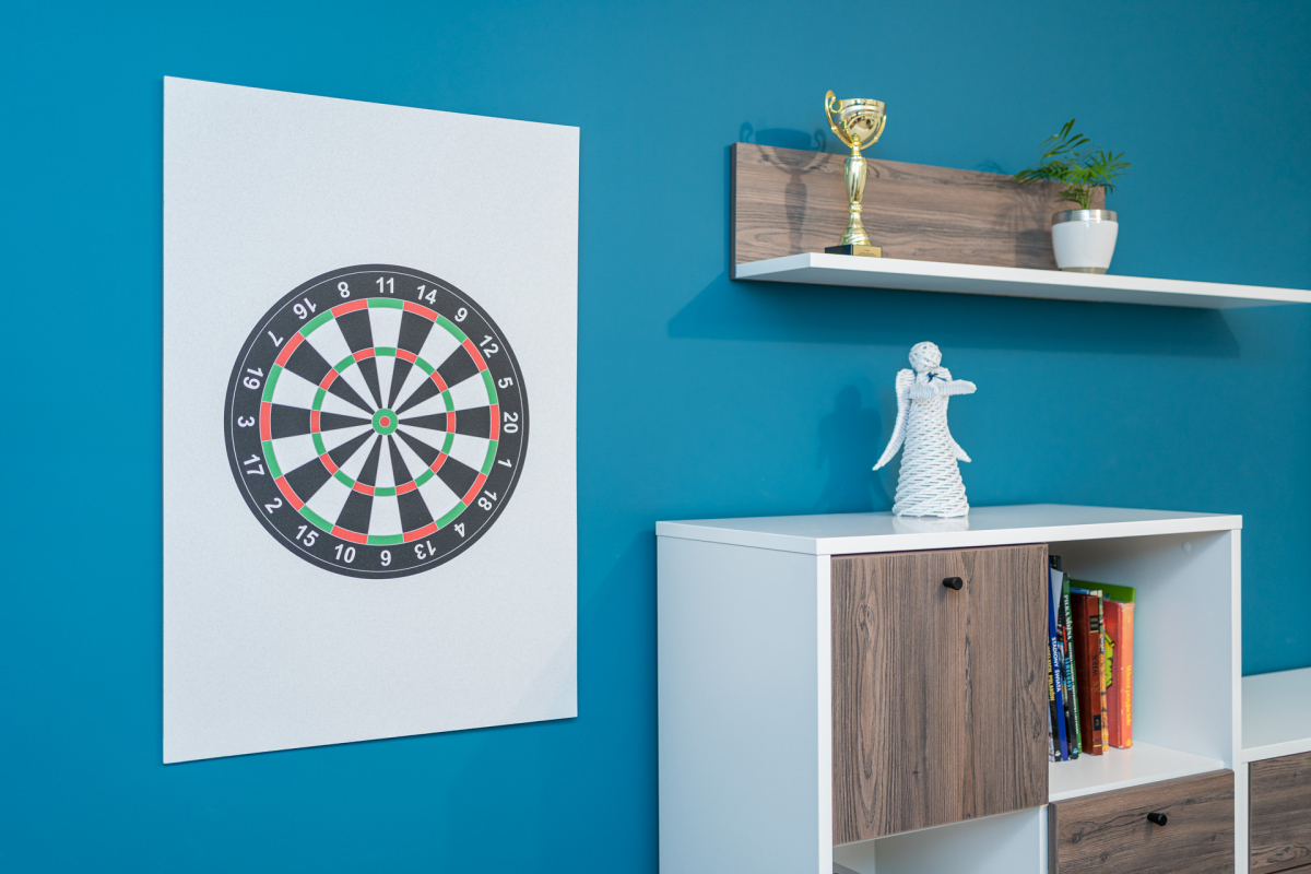 Coloured Cork Board For DARTS Games Self Adhesive 60x90cm   Coloured Cork Dartboard With A Print 60x90cm.w1200 