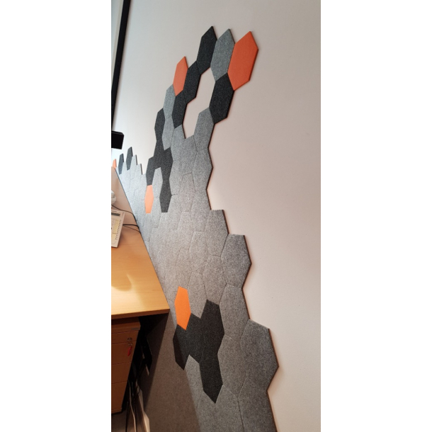 Decorative self-adhesive hexagon DECORK "TEXTIL-line" light brown