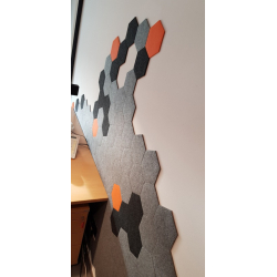 Plaque de lige dcoration autocollant DECORK "TEXTIL-line" d'or