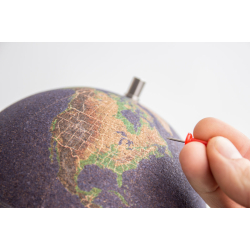 Large coloured natural cork globe 25cm - perfect for any globetrotter and travel enthusiast!