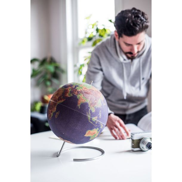 Small coloured natural cork globe 14cm - world globe - BESTSELLER!