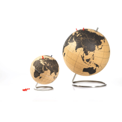 Kleiner schwarzer Kork Globus 14cm - ideal fr einen begeisterten Weltenbummler!