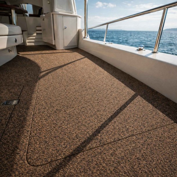 Cork decking for marine boats SeaKork 4mm x 1m &kappa;&alpha;&tau;ά&sigma;&tau;&rho;&omega;&mu;&alpha; &sigma;&kappa;&alpha;&phi;ώ&nu; &alpha;&pi;ό &phi;&epsilon;&lambda;&lambda;ό DARK