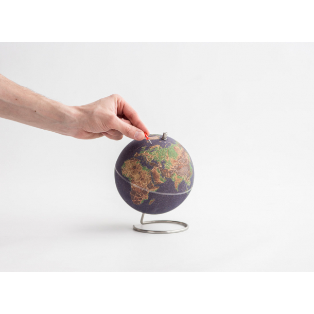 Small coloured natural cork globe 14cm - world globe - BESTSELLER!