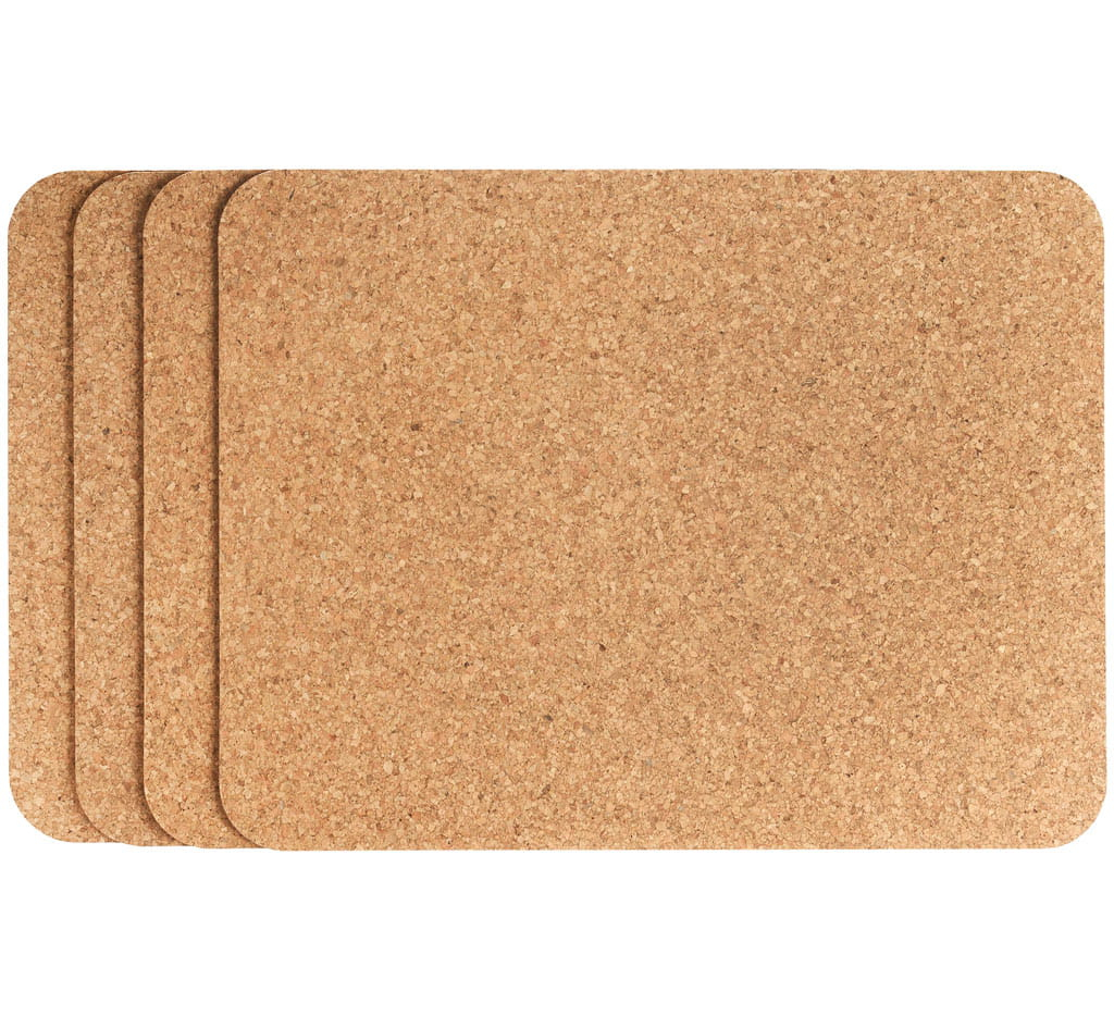 Set Di 4 Tovagliette Rotte In Sughero Naturale – Sottopentola Termici E Sottobicchieri Multiuso, 18,8 Cm, Assorbenti E Antigraffio